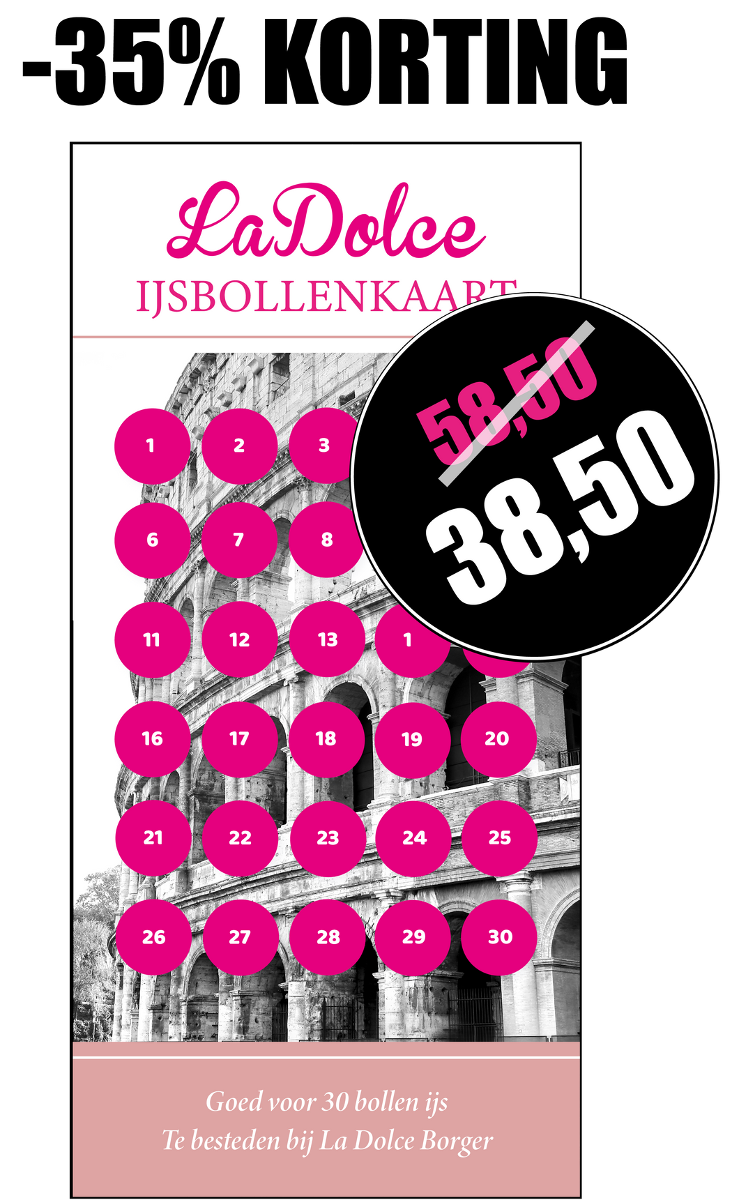 IJs-strippenkaart 30 bollen